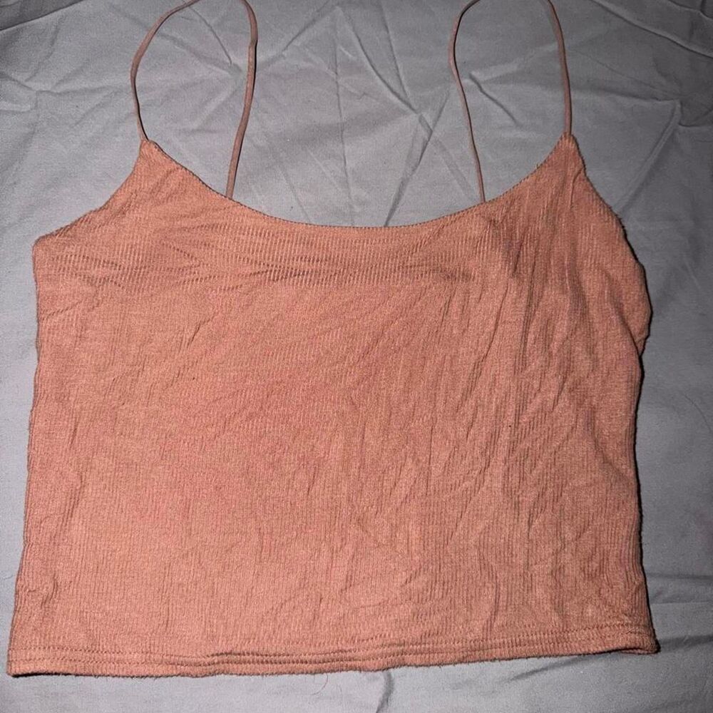 Pacsun Women's Pink and Orange Crop-top